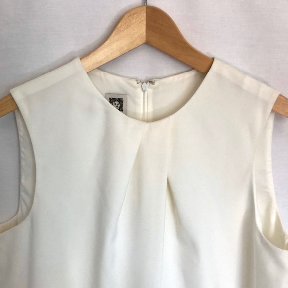 Anne Klein White lace hemmed shift dress size 14 - Picture 3 of 8